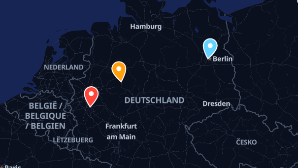 Map of company locations