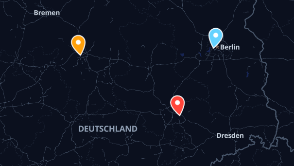 Map of company locations