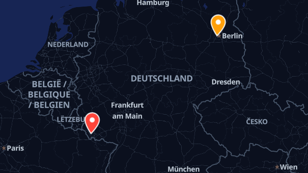 Map of company locations