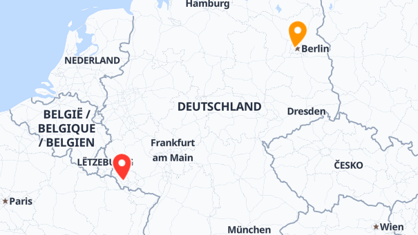 Map of company locations