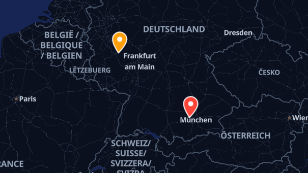 Map of company locations