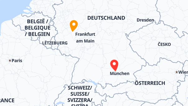 Map of company locations
