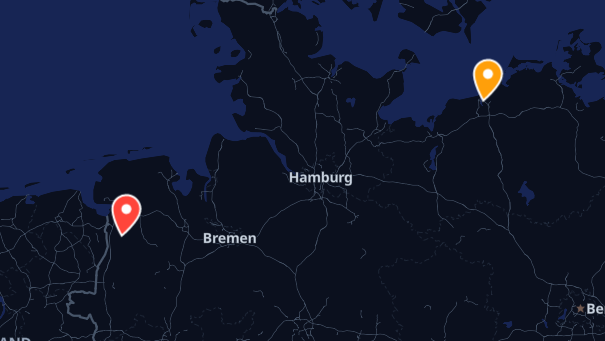 Map of company locations
