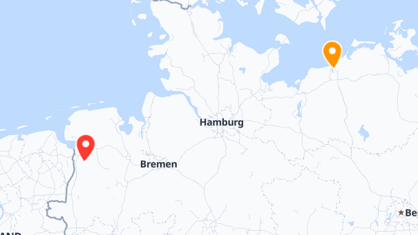 Map of company locations