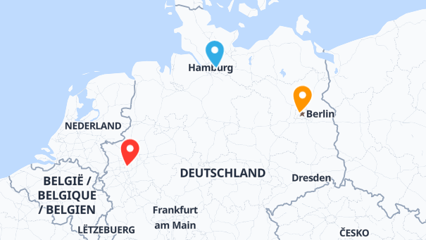 Map of company locations