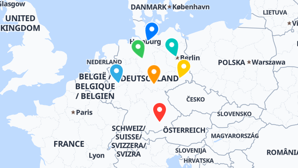 Map of company locations