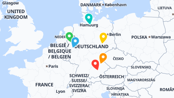 Map of company locations