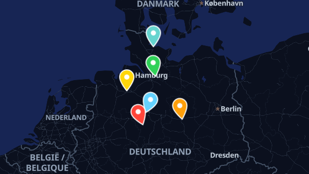Map of company locations
