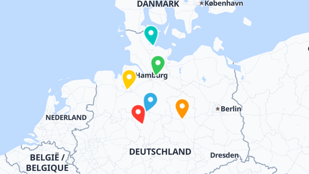 Map of company locations