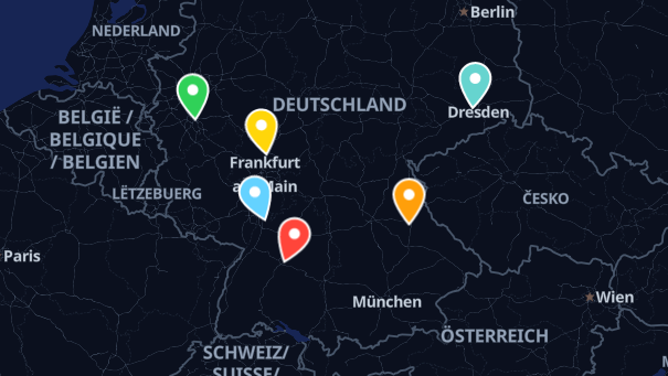 Map of company locations