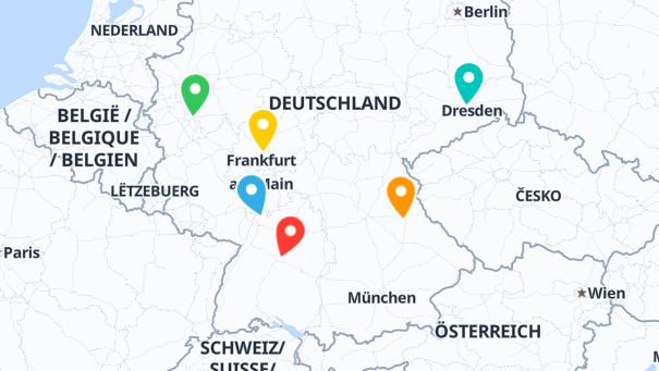 Map of company locations