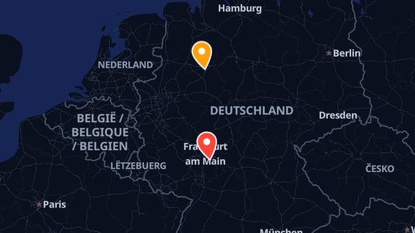 Map of company locations