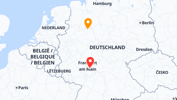 Map of company locations