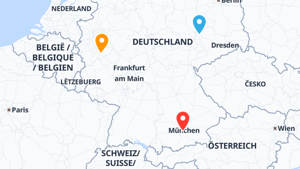 Map of company locations