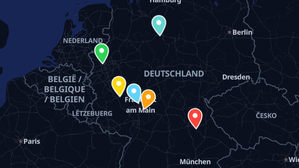 Map of company locations