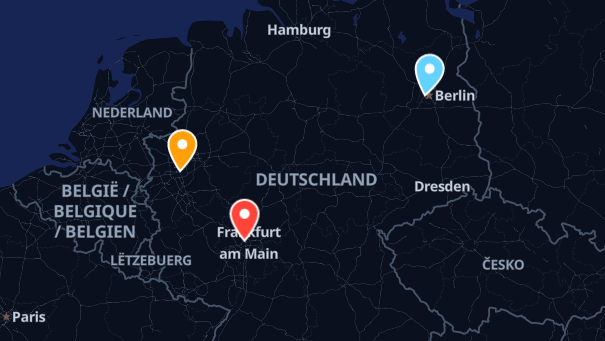 Map of company locations