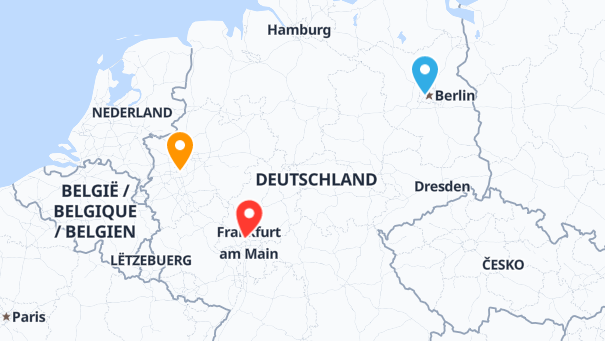 Map of company locations