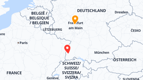 Map of company locations