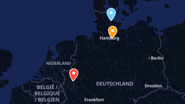 Map of company locations