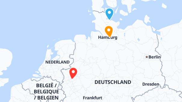 Map of company locations