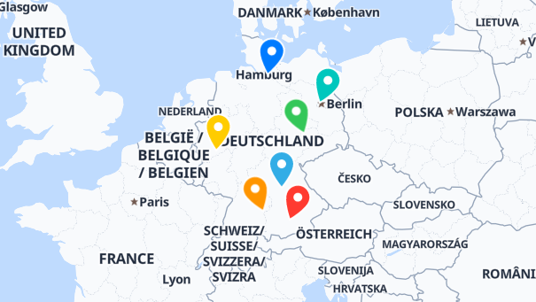 Map of company locations