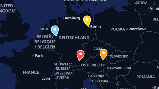 Map of company locations