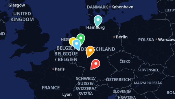 Map of company locations