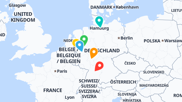 Map of company locations