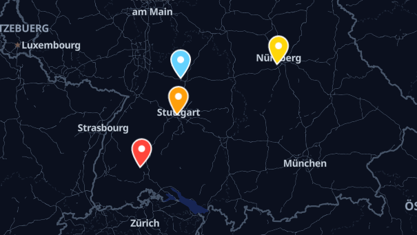 Map of company locations