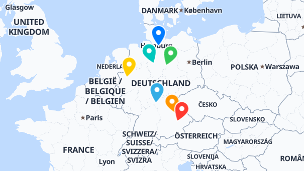 Map of company locations