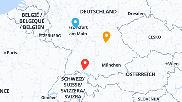 Map of company locations