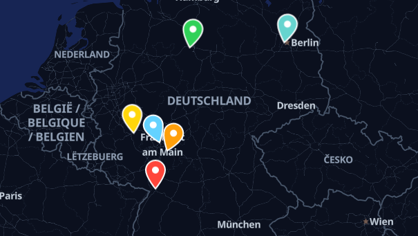 Map of company locations