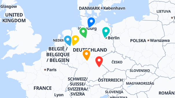 Map of company locations
