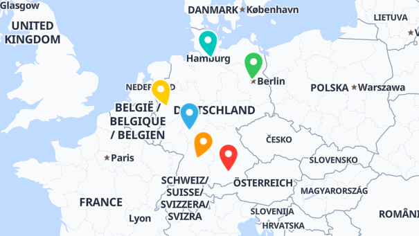 Map of company locations