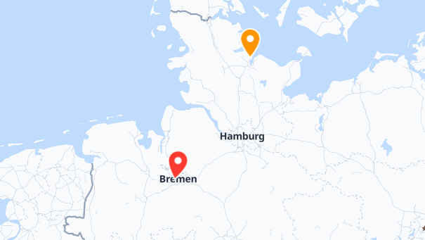 Map of company locations