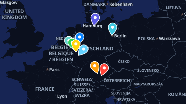 Map of company locations