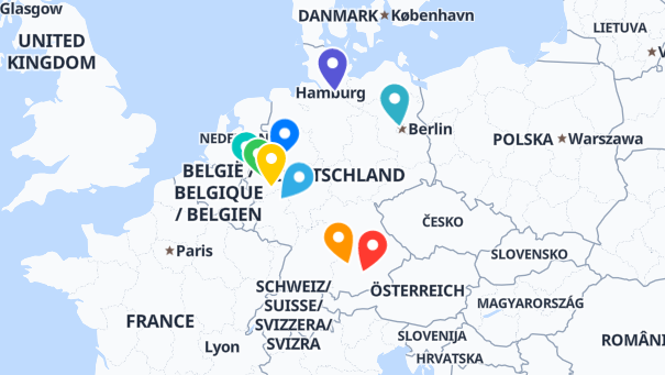 Map of company locations