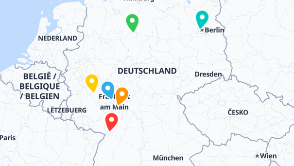 Map of company locations