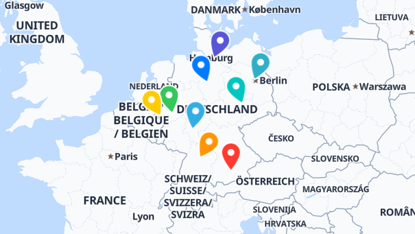 Map of company locations