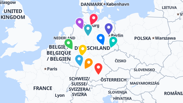 Map of company locations