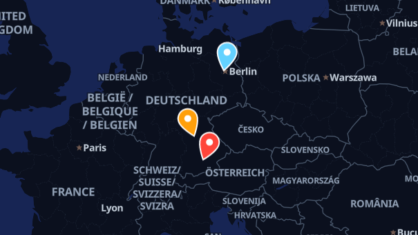 Map of company locations