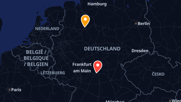 Map of company locations