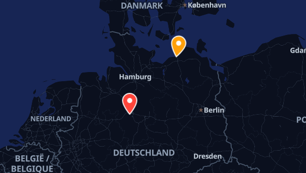 Map of company locations