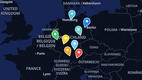 Map of company locations