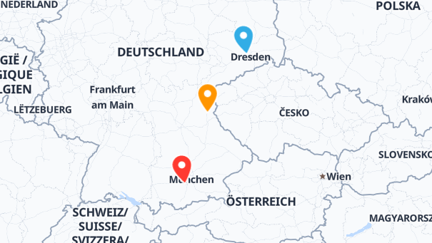 Map of company locations