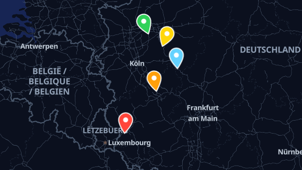Map of company locations