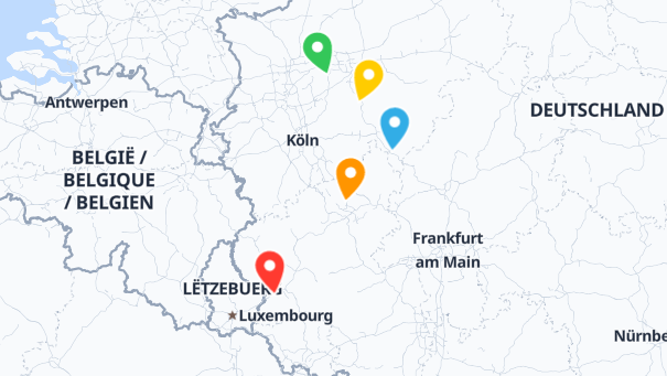 Map of company locations