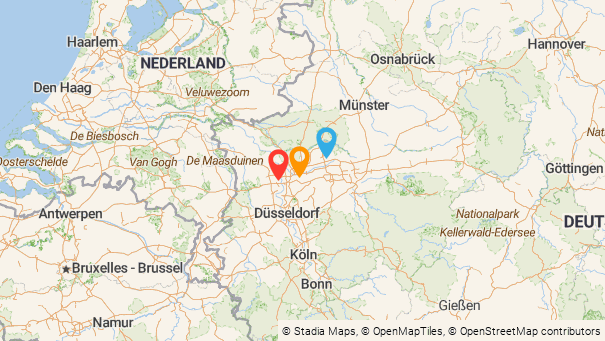 Map of company locations