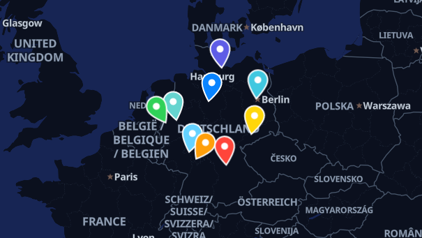Map of company locations