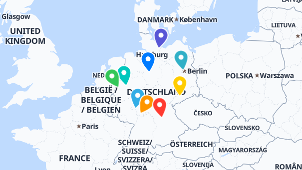 Map of company locations
